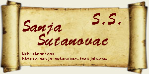 Sanja Šutanovac vizit kartica